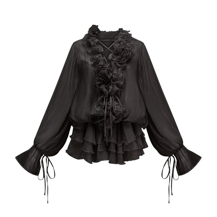 Dhalia Cascading Chiffon Dress