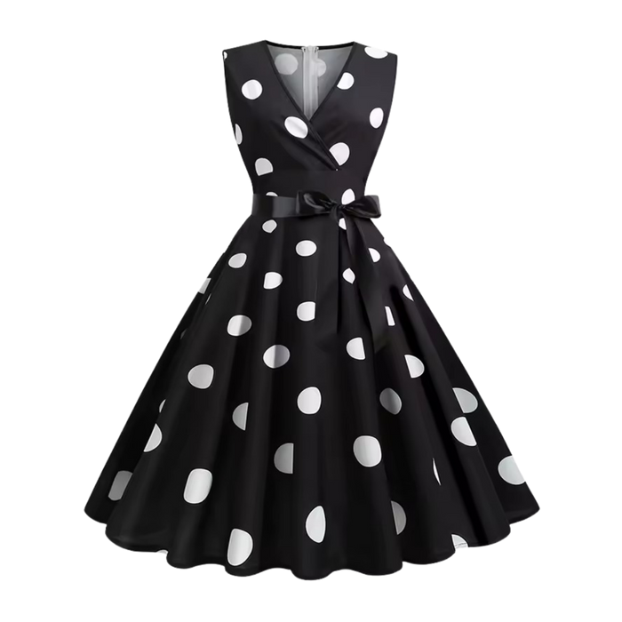Midnight Polka Dress