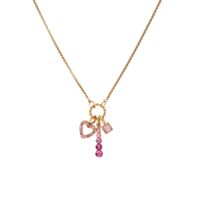 Blush Charm Trio Necklace