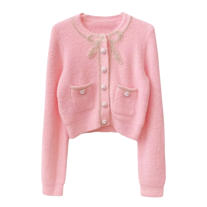 Pearl Bow Cardigan