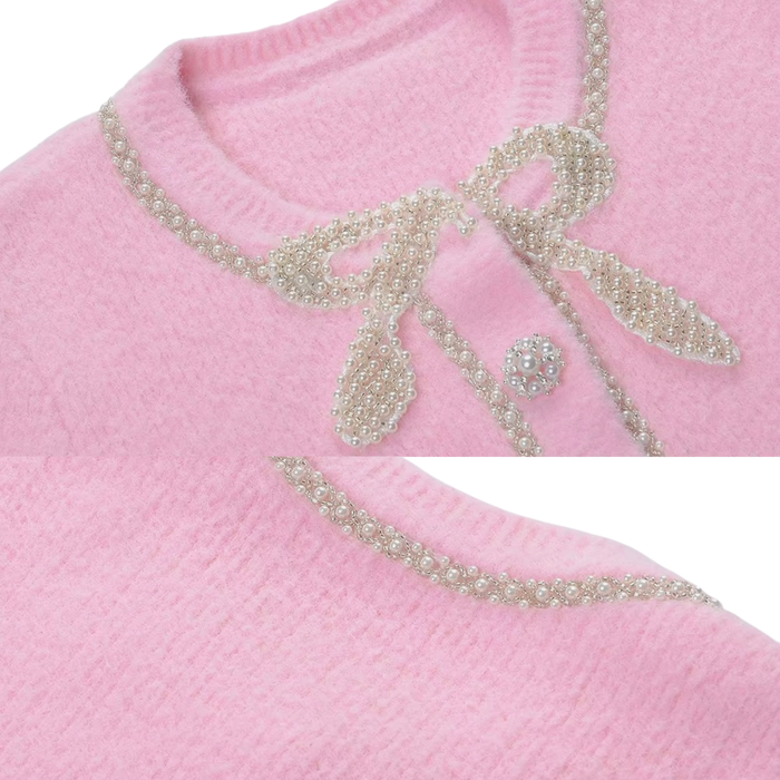 Pearl Bow Cardigan