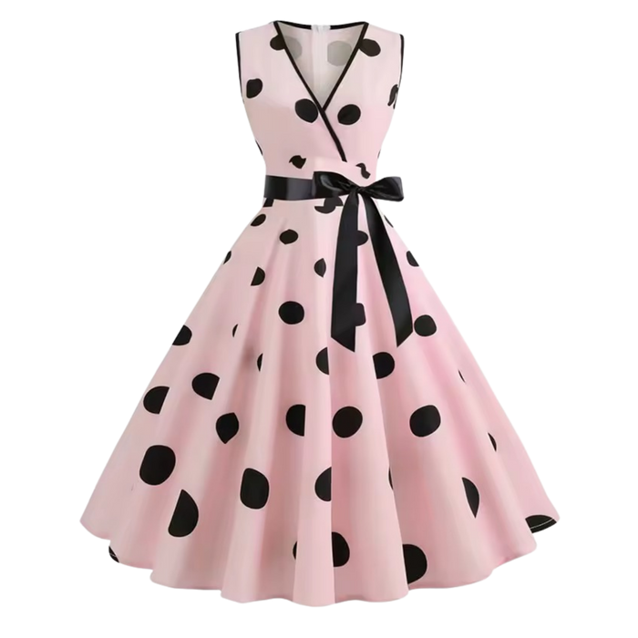 Midnight Polka Dress