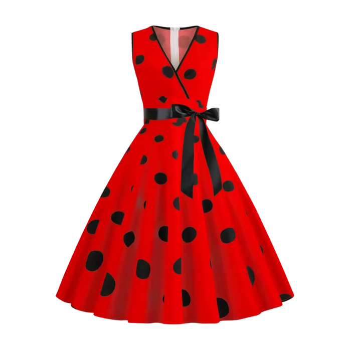 Midnight Polka Dress