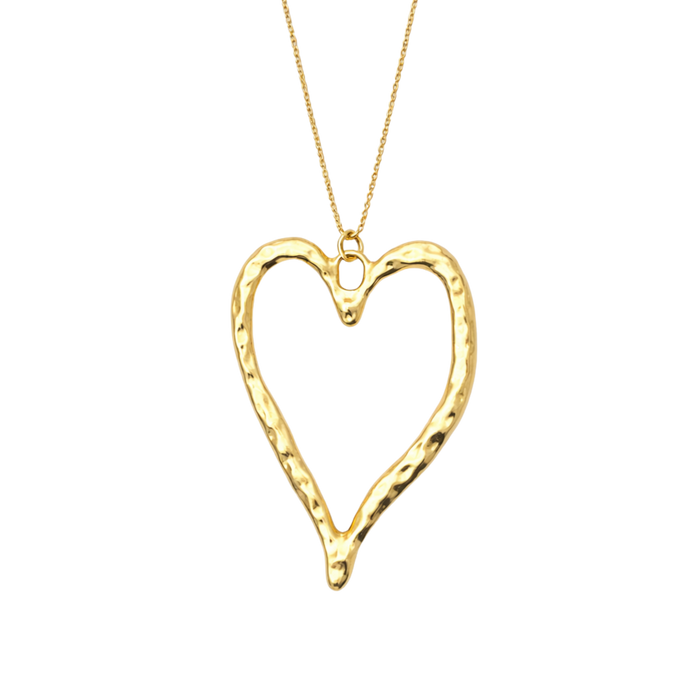 Open Heart Long Necklace