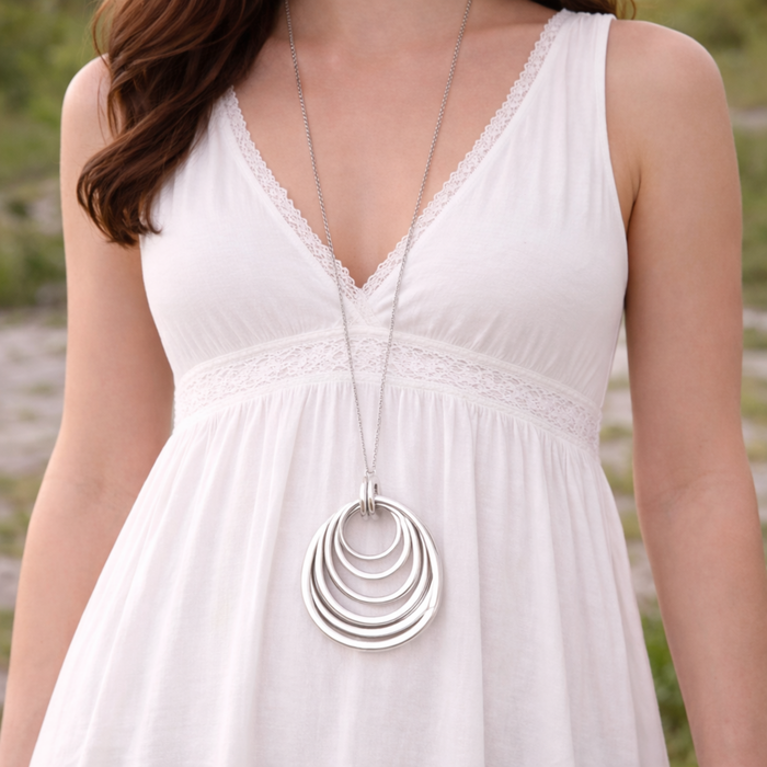 Infinite Rings Long Necklace