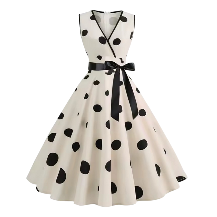 Midnight Polka Dress