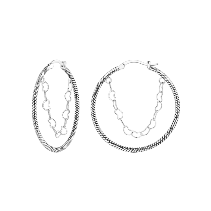 Luna Chain Hoops