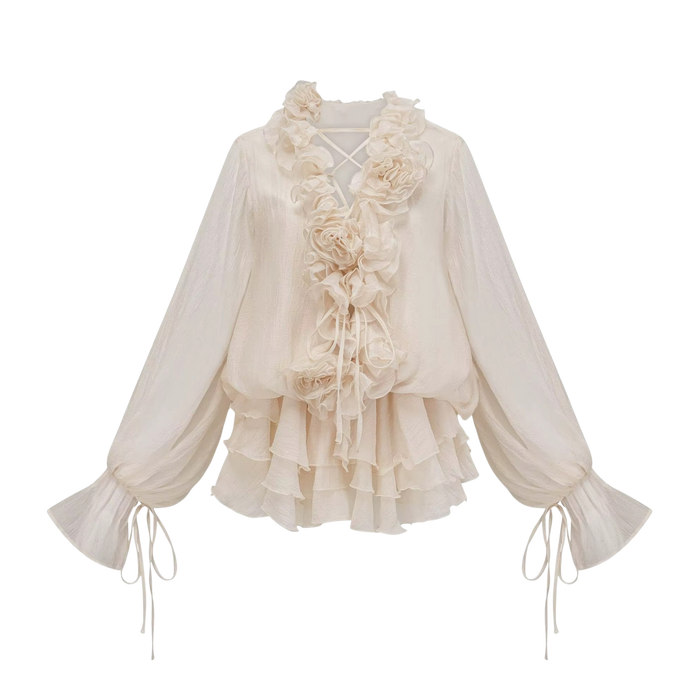 Dhalia Cascading Chiffon Dress