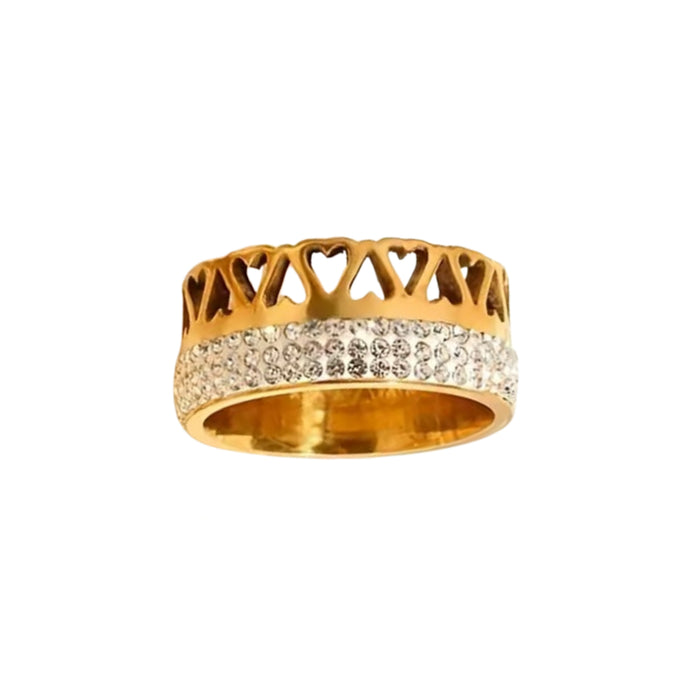 Heart Crest Pavé Band