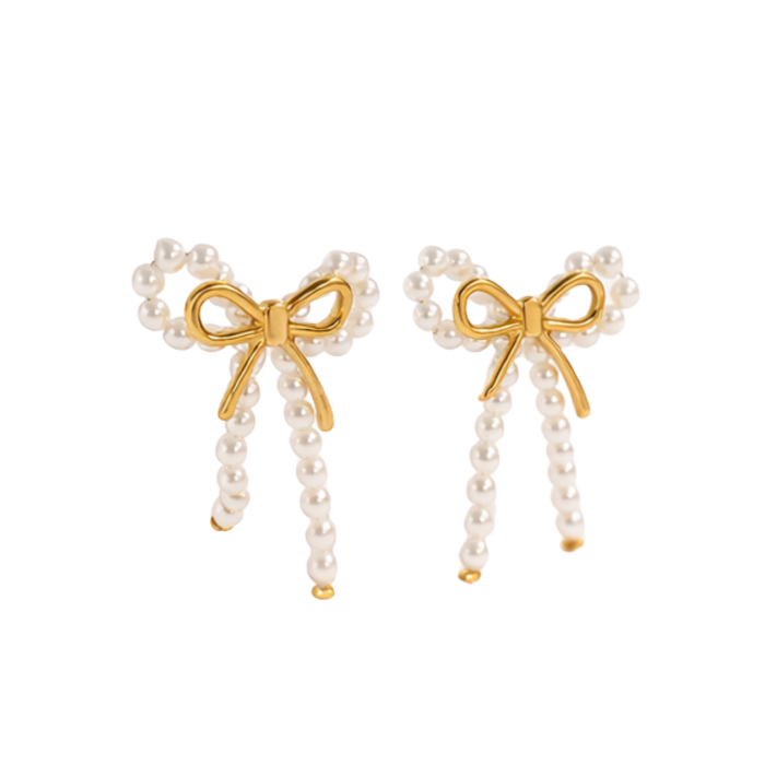 Pearl Bow Earrings