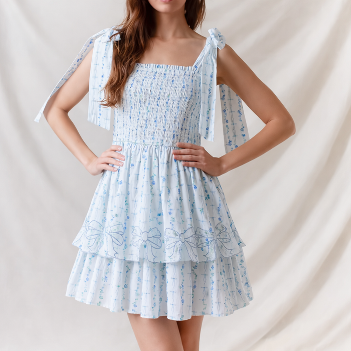 Rosalie Ribbons Mini Dress