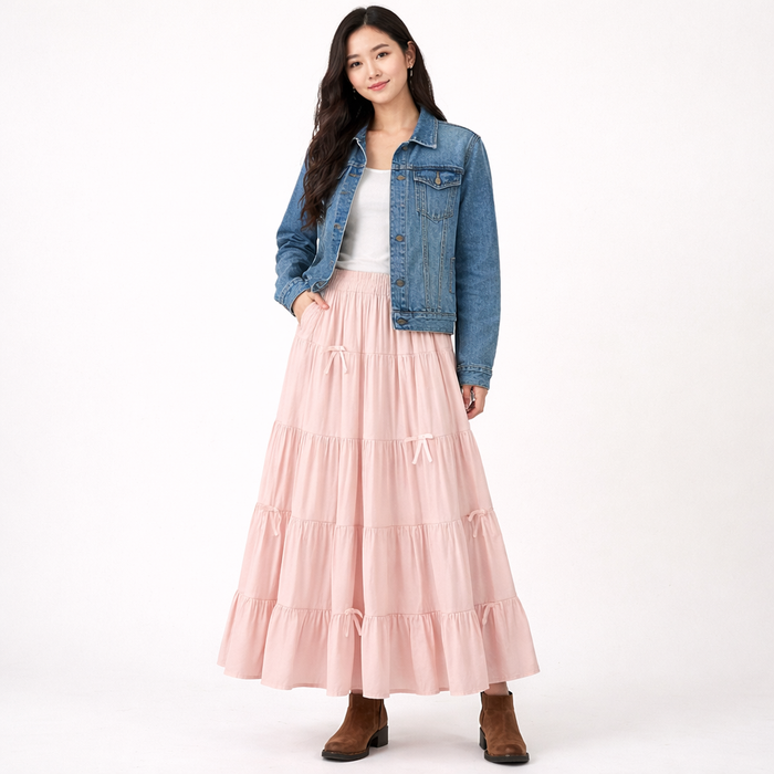 Elsie Bow Maxi Skirt